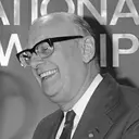 Portrait of Arthur C. Clarke, science fiction author and futurist who envisioned geostationary satellites