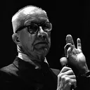 Portrait of Buckminster Fuller, systems thinker and inventor of the geodesic dome